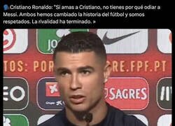 Enlace a Cristiano da por finalizada la rivalidad con Messi