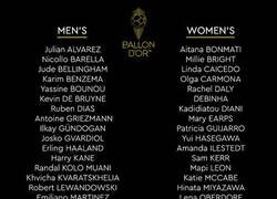 Enlace a La lista de candidatos al Balón de Oro