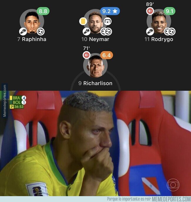 1195541 - El partido contra Bolivia quebró a Richarlison