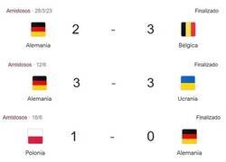 Enlace a Los últimos 5 partidos de Alemania. Es oficial, es crisis deportiva.