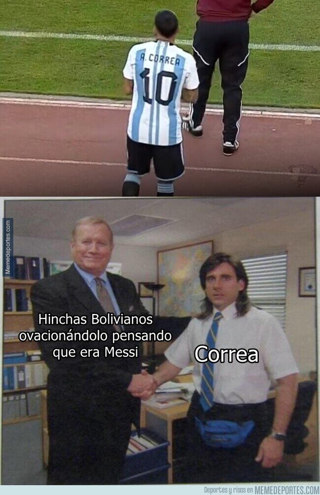 1195799 - Correa fue ovacionado en el Hernando Siles al ser confundido con Messi