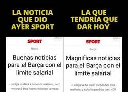 Enlace a Año 2057: El Barcelona tiene el límite salarial en 37€.  El culé más inteligente: “la herencia de Bartomeu”
