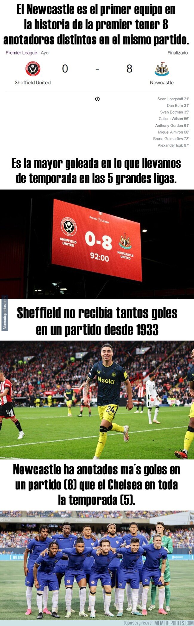 1196504 - Algunos records provocados por la brutal goleada del Newcastle