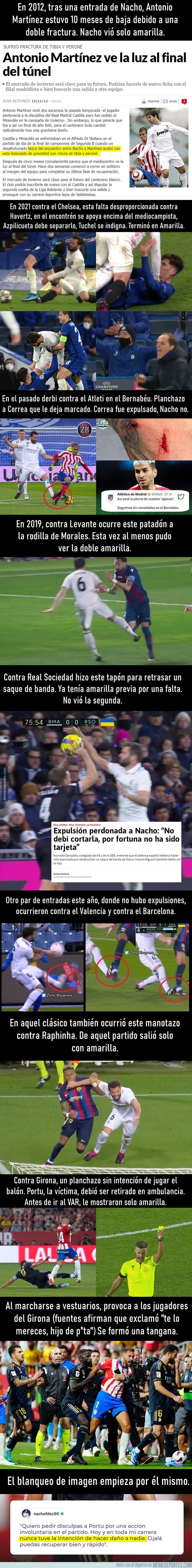 1196885 - Nacho Fernandez es un jugador sucio e impune. Que bien oculto lo tenían.