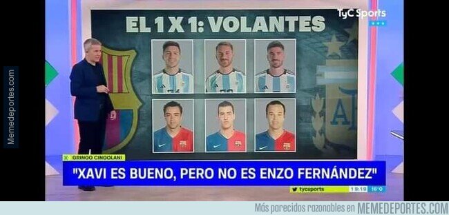 1198175 - En Argentina comparan el MC de la selección con la del Barça 2009. Opinen ustedes, yo no me atrevo.