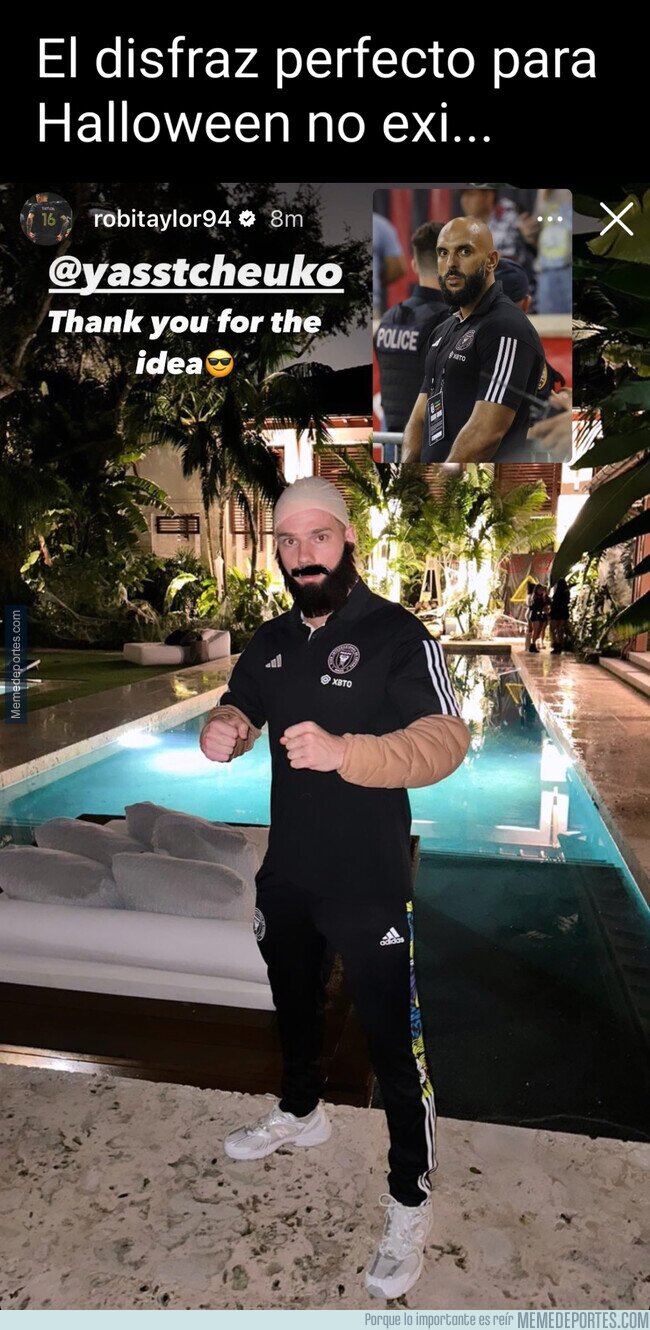 1198355 - El disfraz de Robert Taylor, compañero de Messi en el Inter Miami, para este Halloween