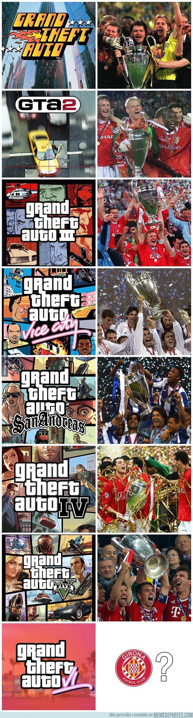 1198740 - Estos fueron los campeones de Champions cada año que salió un GTA