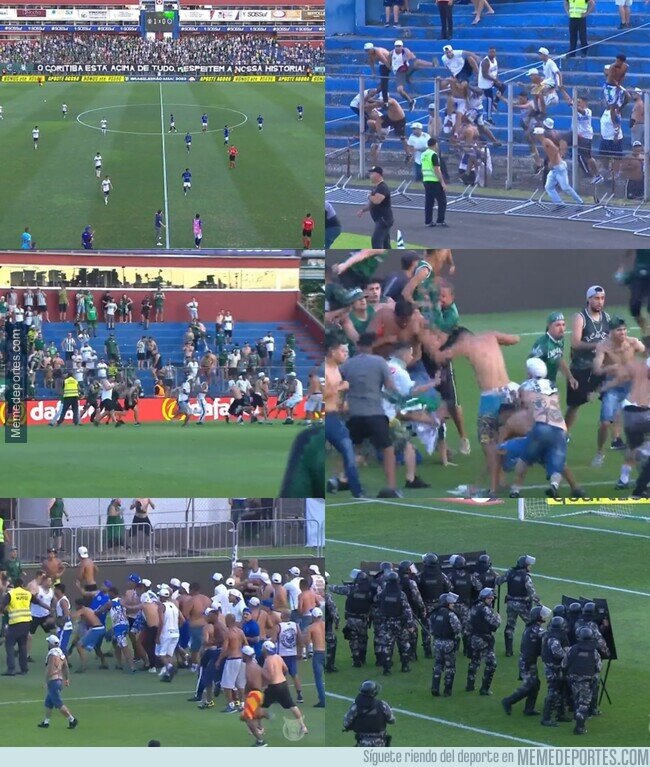 1198773 - Impresionante batalla campal en Brasil tras un gol agónico en el 90