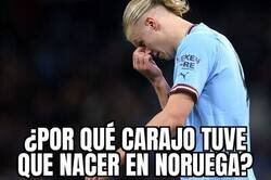 Enlace a Haaland no va a vivir feliz jugando para Noruega.