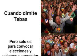 Enlace a Tebas dimite... pero con mucha letra pequeña