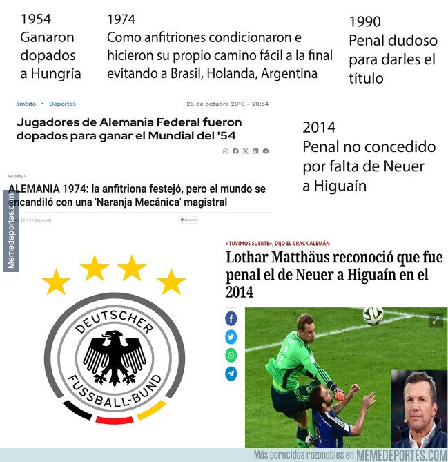 1199364 - Los títulos de Alemania también dan cosas de qué hablar, pero el fútbol es así, tiene sus momentos de picardías