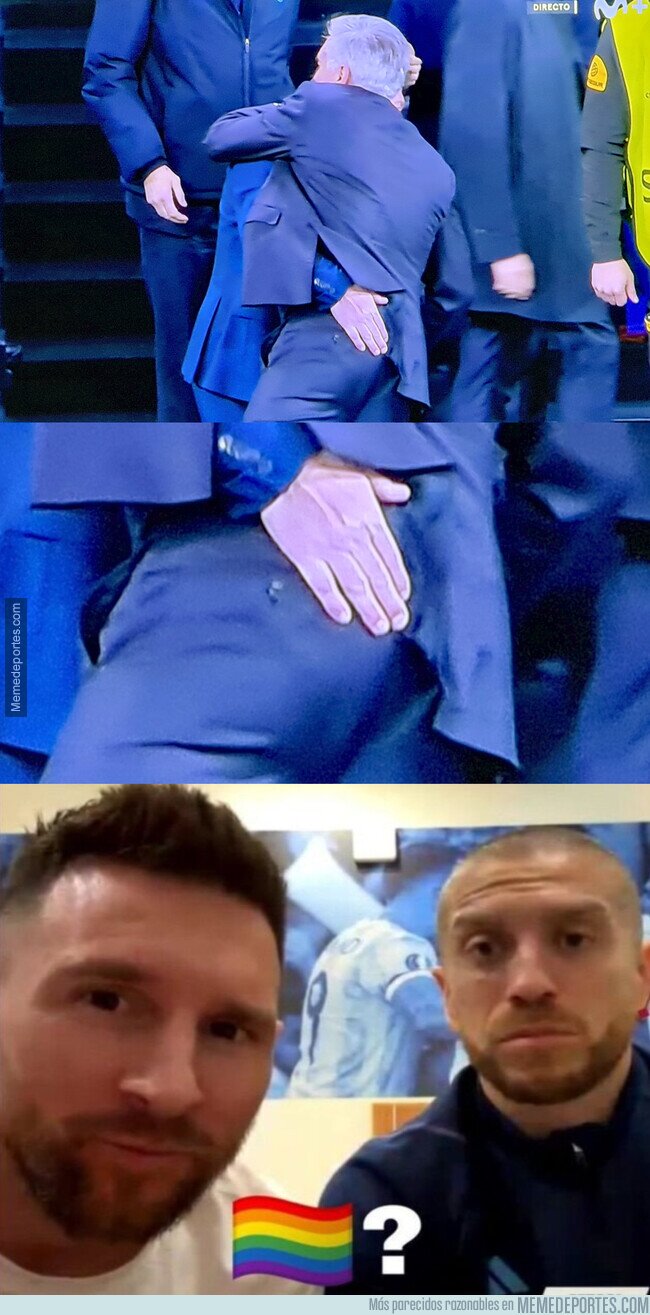 1199369 - Saludo 'muy cariñoso' entre Ancelotti y Mazzarri