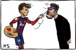 Enlace a Joao le pintó la cara al Cholo