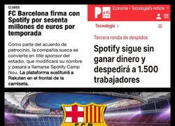 Enlace a Momento exacto en el cual empezó a hundirse Spotify 