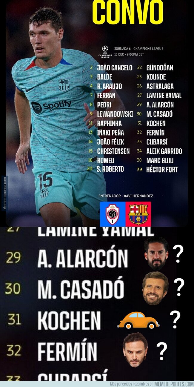 1199683 - La extraña convocatoria del Barça para Amberes