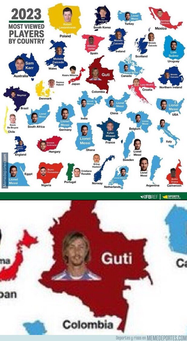 1199948 - ¿Alguien sabe por qué Guti es el jugador más buscado en Colombia en 2023?