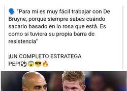 Enlace a De Bruyne tiene un colorímetro en la cara que usa Pep sabiamente