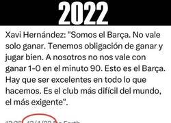 Enlace a Preocupante cambio de discurso de Xavi