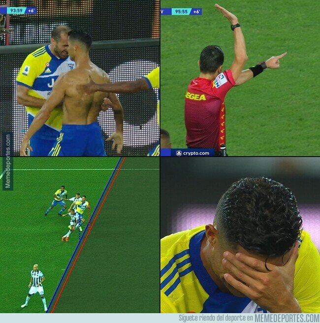 1200536 - Momentazo histórico. El último 'gol' de Cristiano con la Juve fue un offside celebrado sin camiseta
