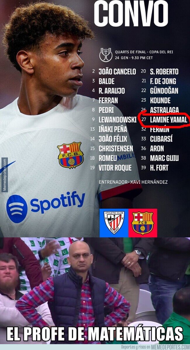 1200919 - Lamine se perderá el Examen por un partido de Copa