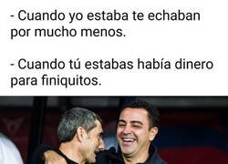 Enlace a Xavi de risas con Valverde