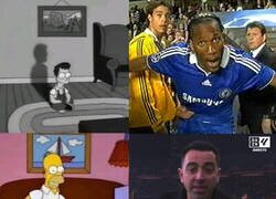 Enlace a Xavi se marcó un Drogba