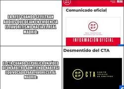 Enlace a ¿Algún comunicado sobre influenciar a los árbitros con extorsiones?
