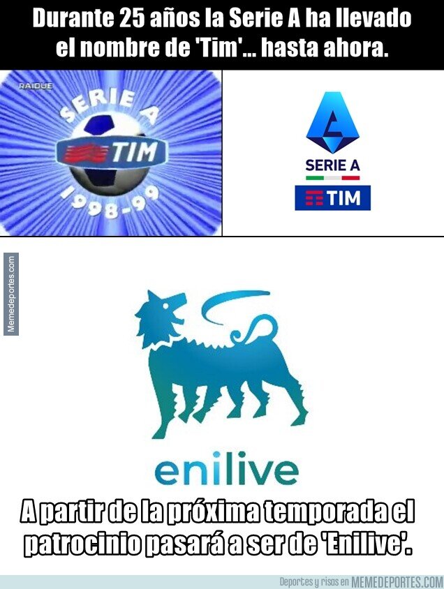 1201362 - La Liga Italiana se despide de 'Tim' tras 25 años de patrocinio.