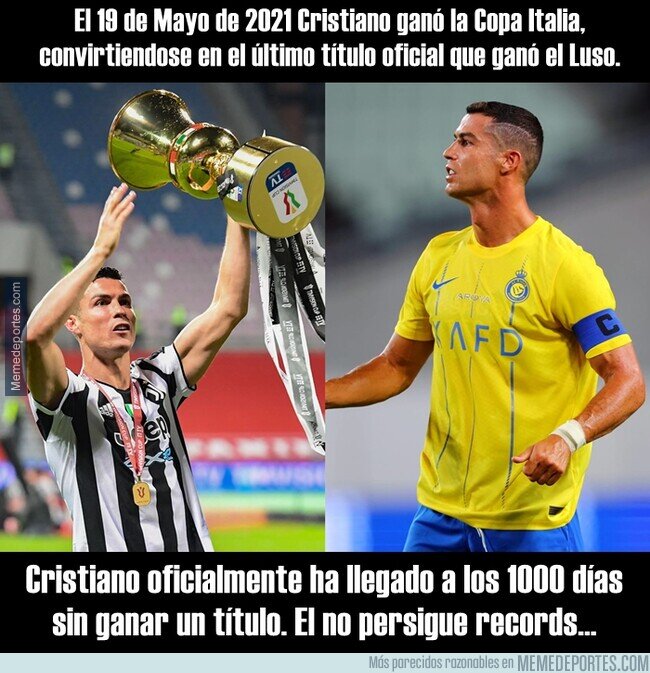 1201434 - 1000 días de Cristiano sin ganar un título oficial.