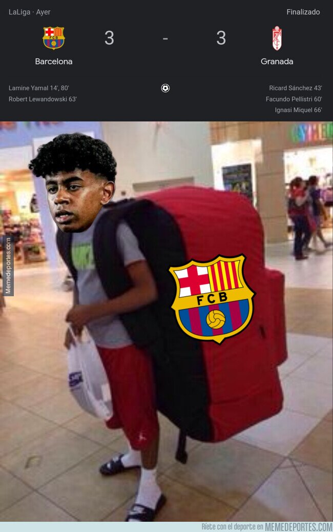 1201520 - Lamine se echa el equipo a las espaldas