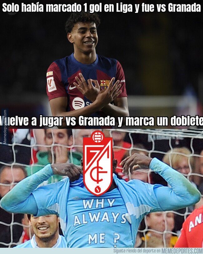 1201522 - Lamine solo le marca al Granada