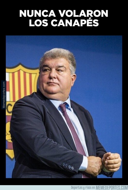 1201618 - Los canapés de Laporta son como los compradores de Barça Studios, dicen que existen pero nadie los ha visto