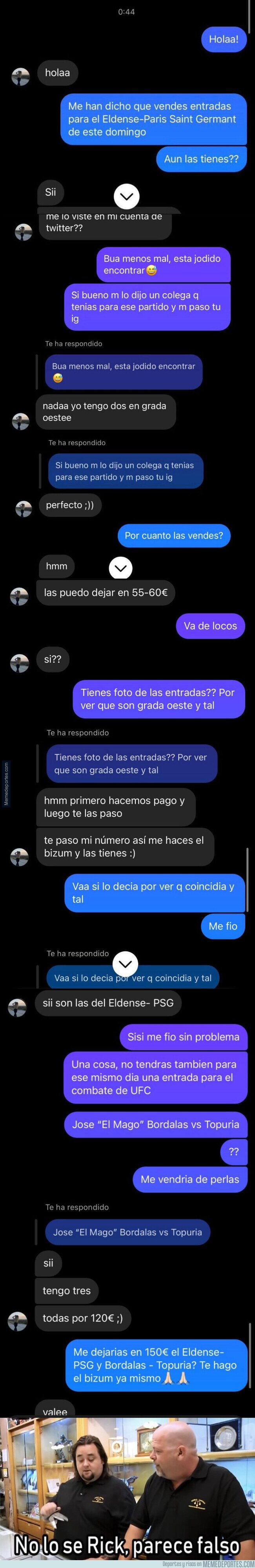 1201881 - Cuidado con comprar entradas por Internet