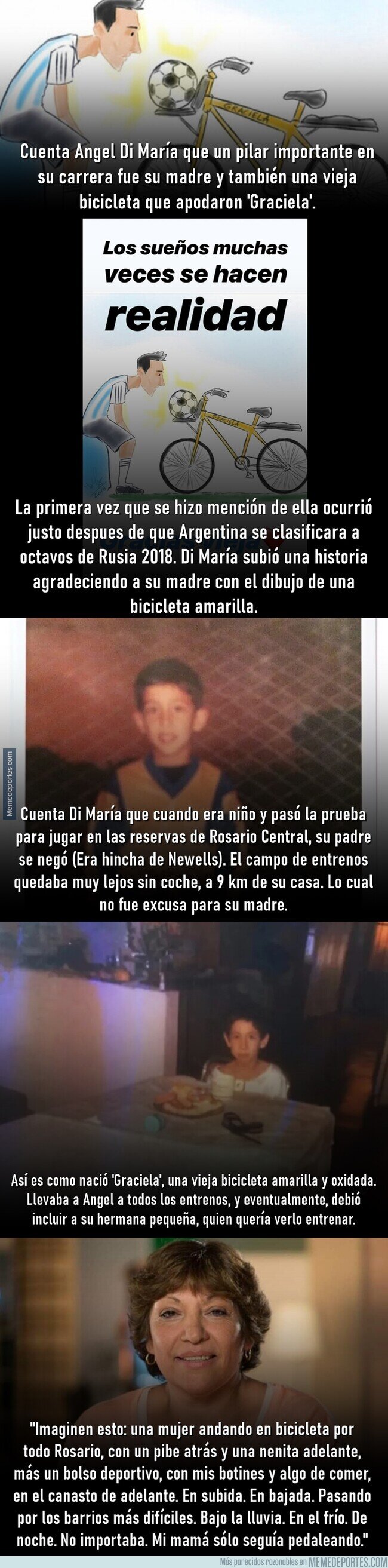 1202136 - La historia de la bicicleta que le cambió la vida a Di María