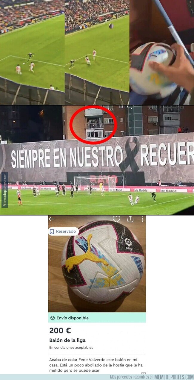 1202432 - El día que Valverde coló una pelota por un edificio en Vallecas...