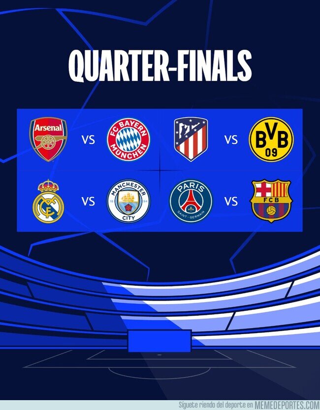 1202539 - Así han quedado los cuartos de Champions