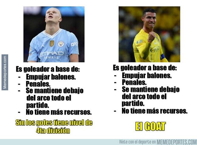 1203095 - Haaland pasó de ser candidato a balón de oro a 'jugador de nivel de 4ta división'.