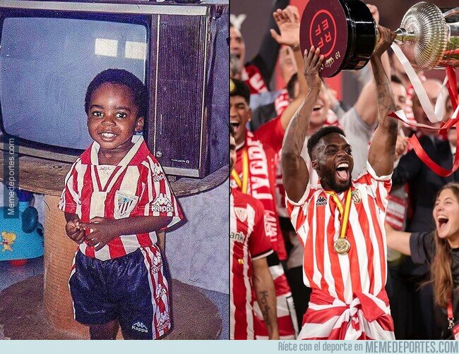 1203194 - Iñaki levantó el trofeo de copa con el mismo modelo de Kappa que usó cuando era niño
