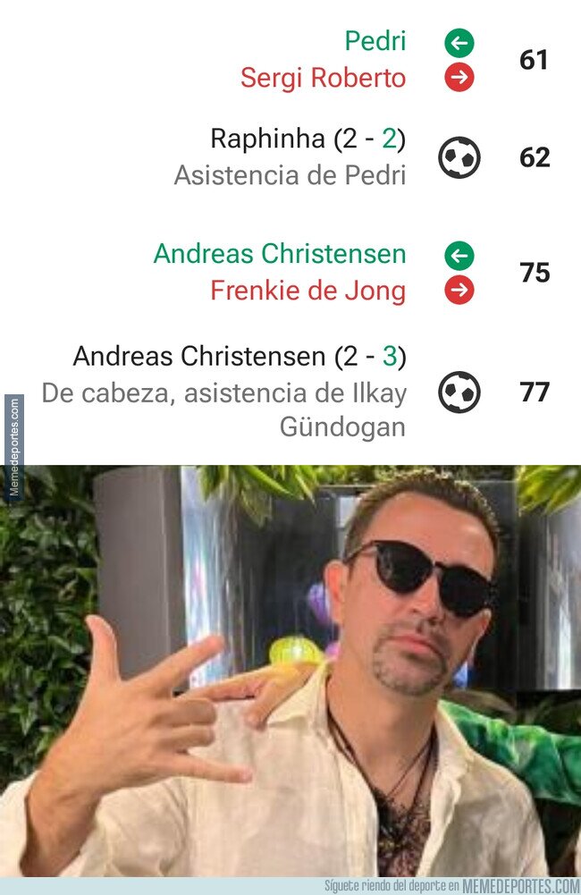 1203322 - Qué locura los cambios que hizo Xavi