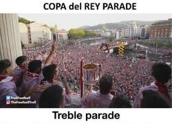 Enlace a Celebración de una Copa vs Celebración de un triplete