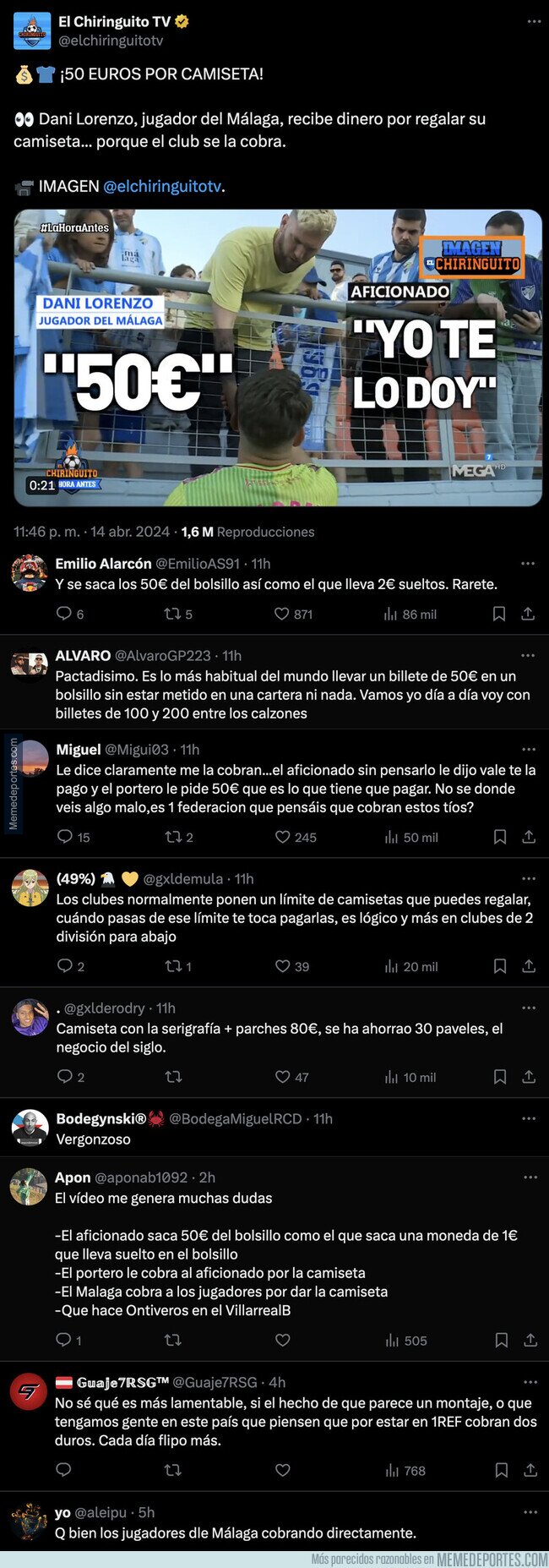 1203449 - La surrealista situación de este jugador del Málaga y un aficionado que le pide una camiseta
