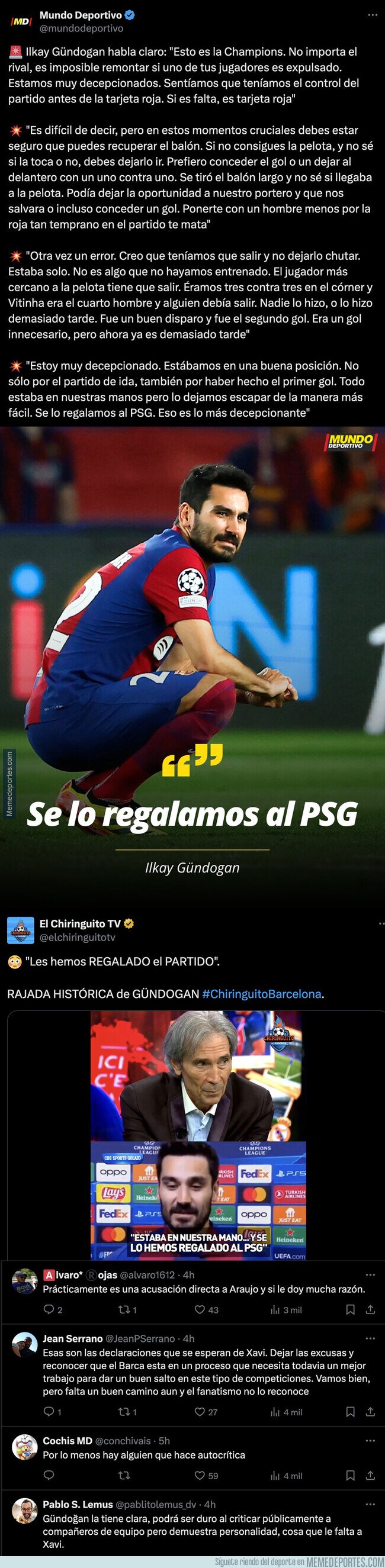 1203509 - La rajada monumental de Gundogan tras la humillación contra el PSG