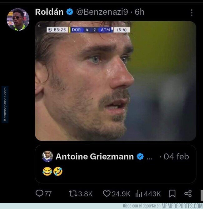 1203588 - Parece que ya se le acabó la risa a Griezmann