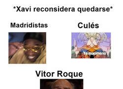 Enlace a Xavi reconsidera quedarse