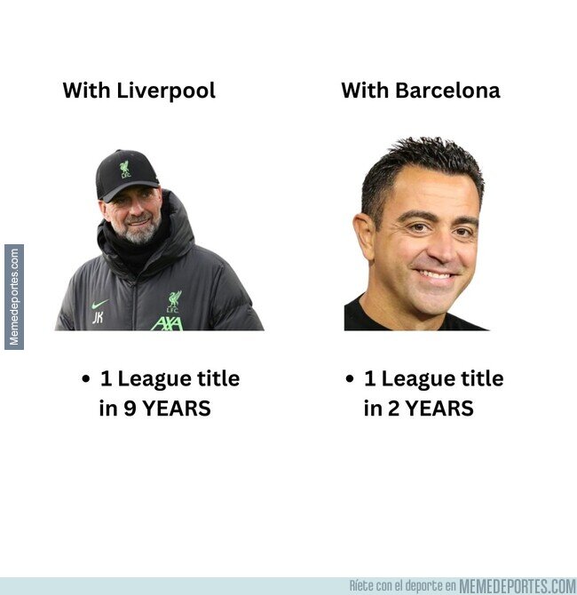 1203952 - Lo que pasa es que Klopp no tiene una caverna atrás quitándole mérito por todo.