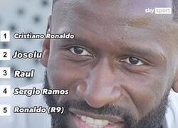 Enlace a Rüdiger ha desvelado su top 5 de leyendas del Madrid.