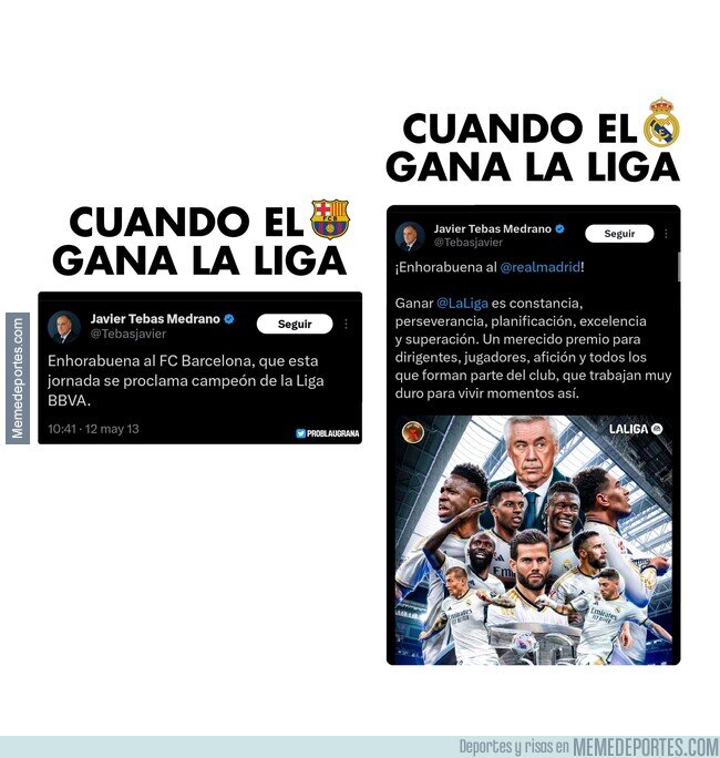 1204330 - Señor Tebas, usted dirige una liga de fútbol...
