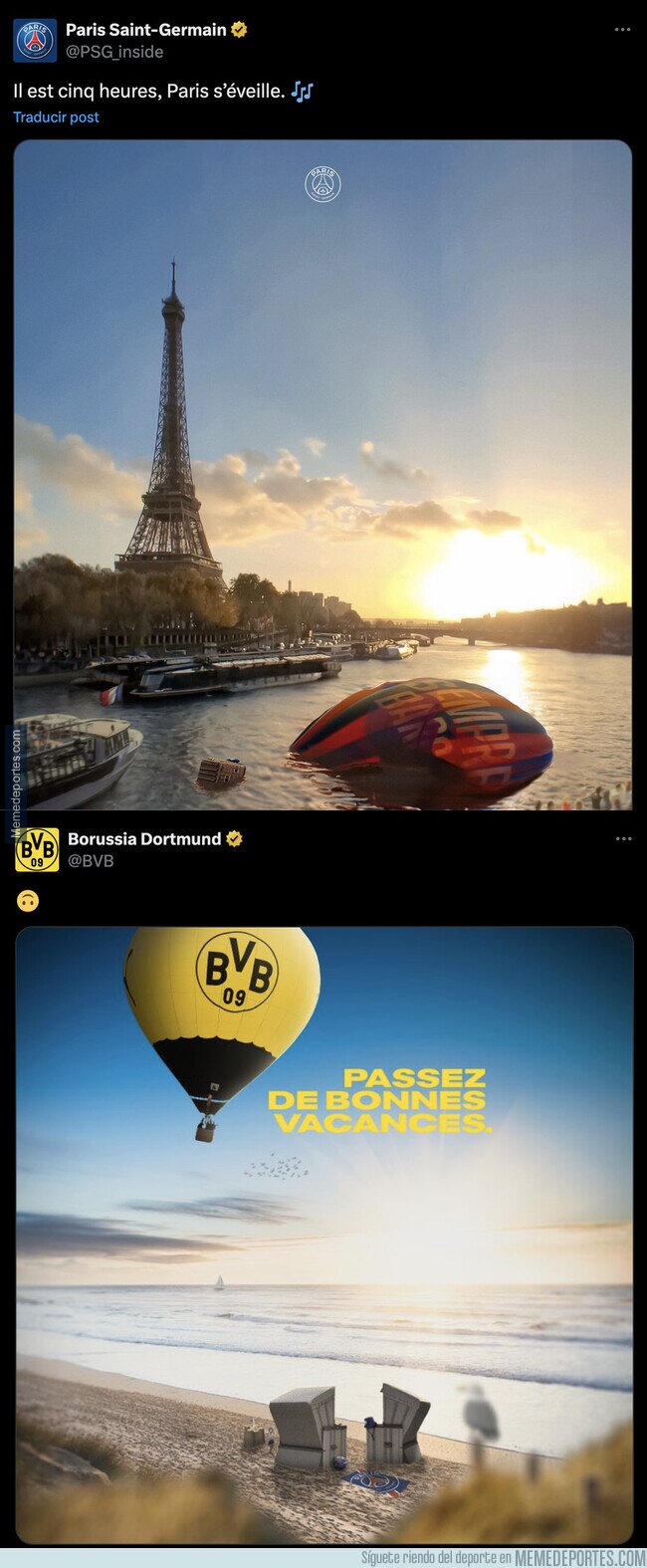 1204409 - El BVB 'venga' al Barça y le dedica esta imagen brutal al PSG