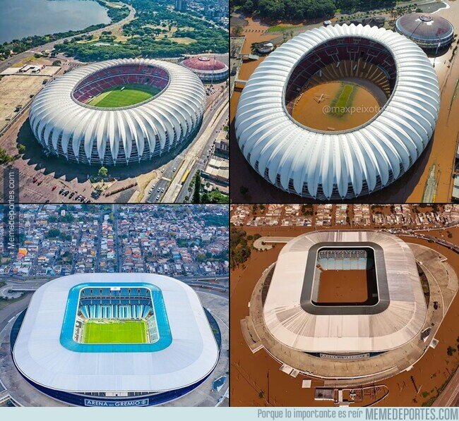 1204640 - El brutal cambio del Arena do Gremio y Beira-Rio tras las inundaciones.