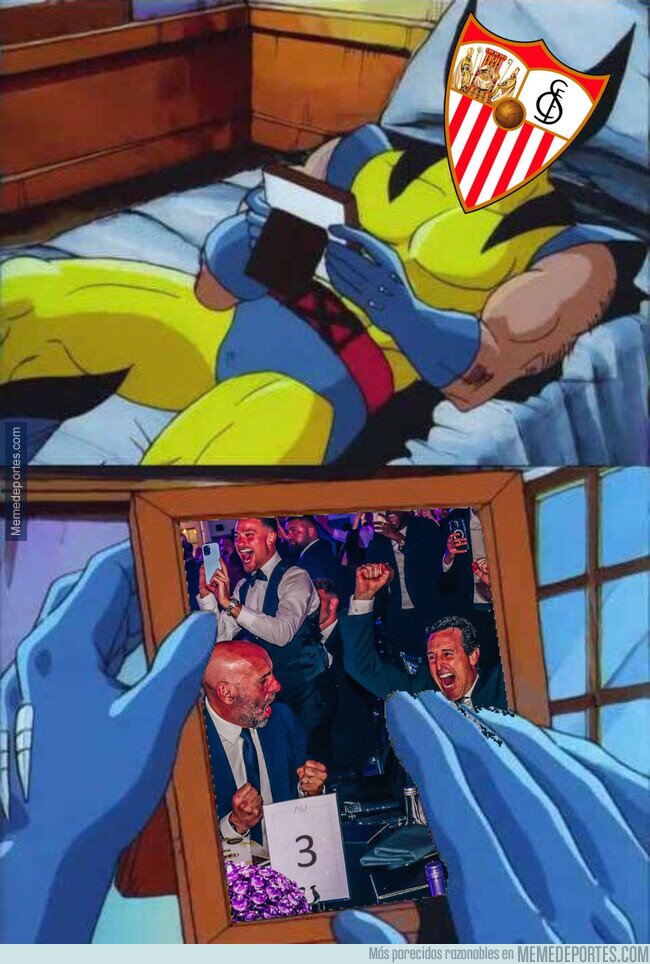 1204776 - Sevillistas viendo a Monchi y Emery metiéndose en la Champions